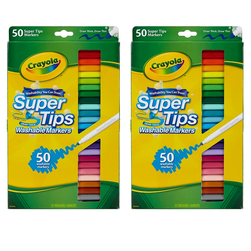 Crayola® Super Tips with Silly Scents Washable Markers, 2 Packs of 50