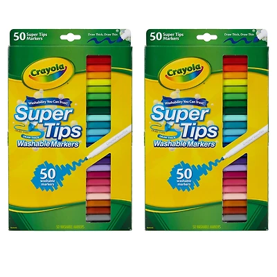 Crayola® Super Tips with Silly Scents Washable Markers, 2 Packs of 50
