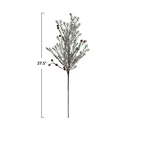 Hello Honey® 27.5" Frosted Faux Evergreen & Berry Pick