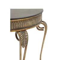 Gold Traditional Metal Console Table, 33" x 41"