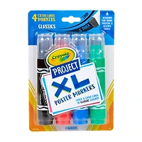 Crayola® Project XL Classic Poster Markers, 3 Packs of 4