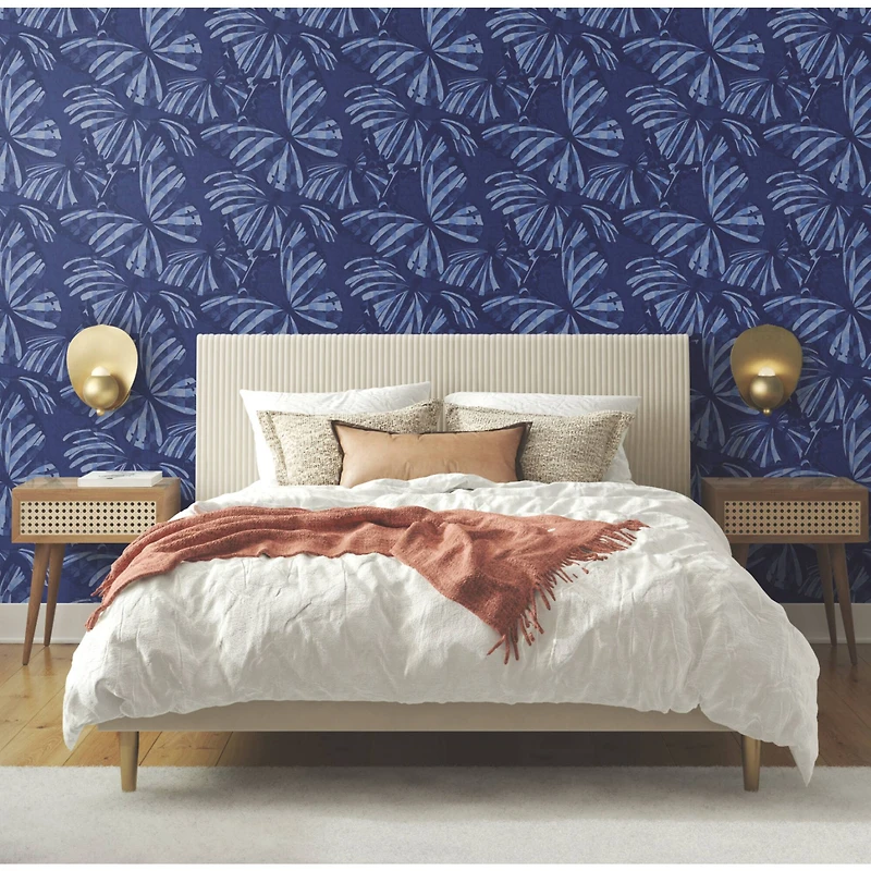 RoomMates Mr. Kate Blue Butterfly Peel & Stick Wallpaper