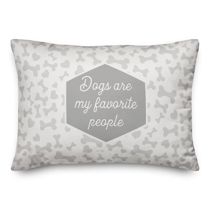 Dogs Are My Favorite People Throw Pillow