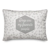 Dogs Are My Favorite People Throw Pillow