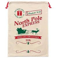 Personality Case™ 19" x 26" Check Twice Cotton Christmas Drawstring Bag