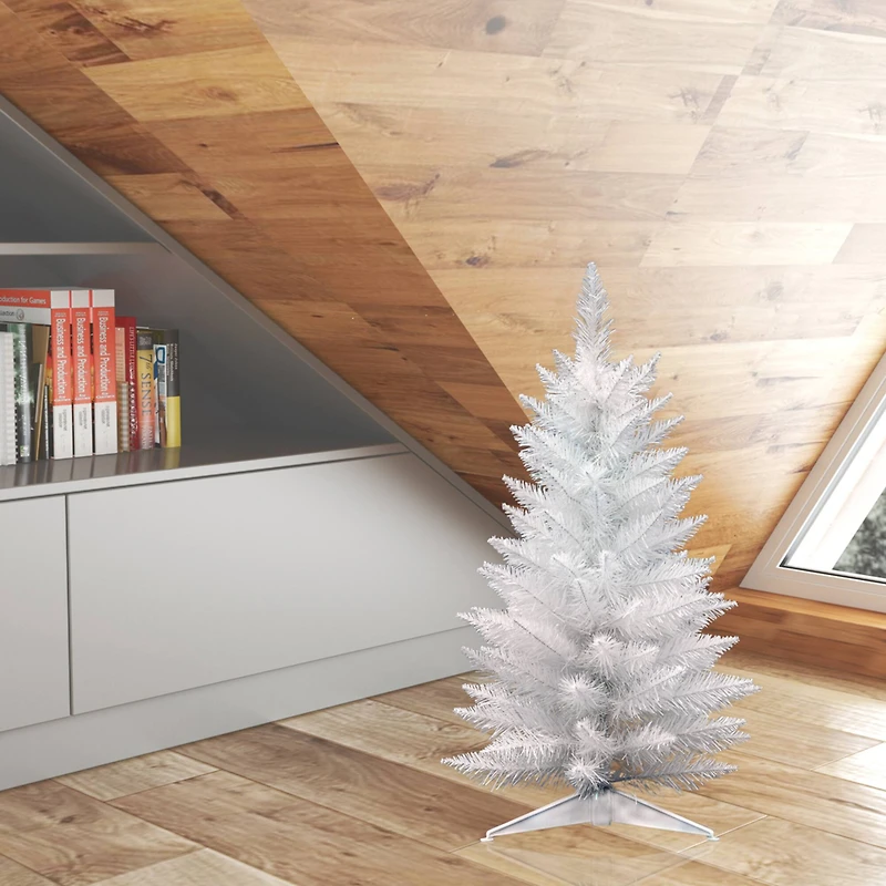 2.5ft. Unlit Sparkle White Spruce Artificial Christmas Tree