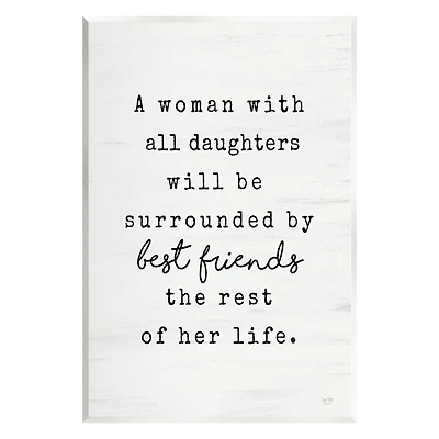Stupell Industries Woman With All Daughters Loving Family Quote Wall Plaque Art