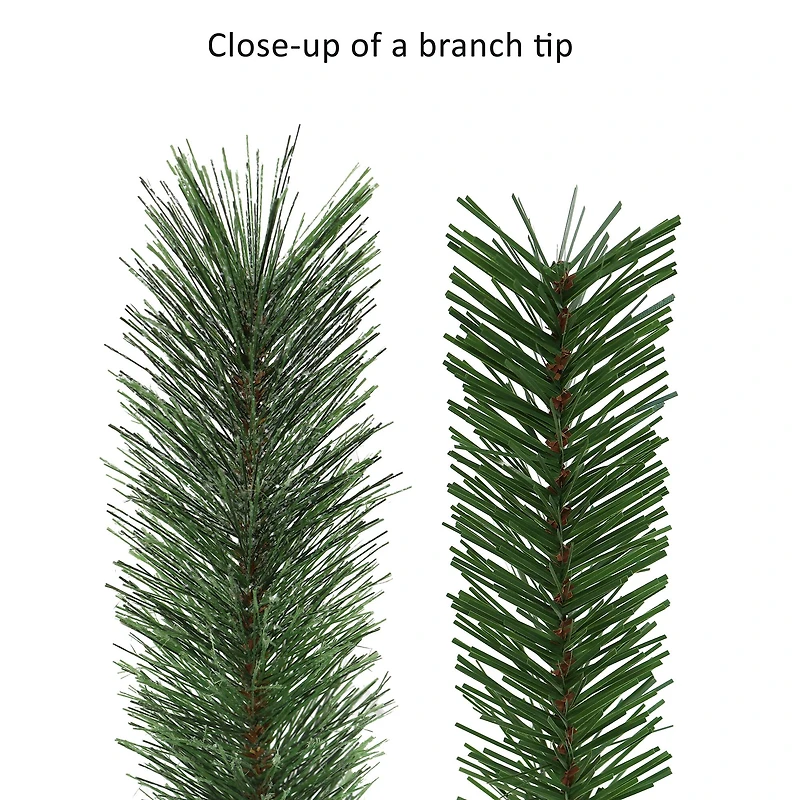 6 ft. Pre-Lit Potted Glitter Artificial Tree, Clear Lights