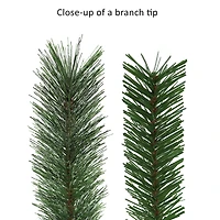 6 ft. Pre-Lit Potted Glitter Artificial Tree, Clear Lights