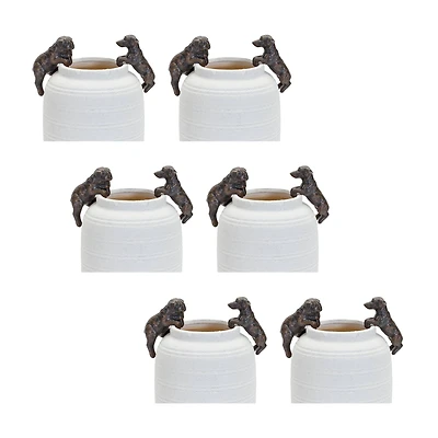 Mini Dachshund & Bulldog Pot Hangers Set