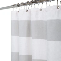 Elle Décor Gray Jacquard Weave Shower Curtain