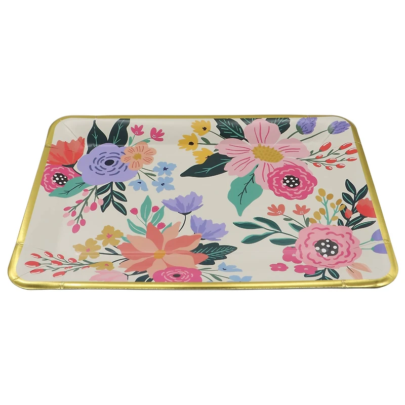 9" x 13" Flower Paper Serving Trays, 2ct. by Celebrate It™