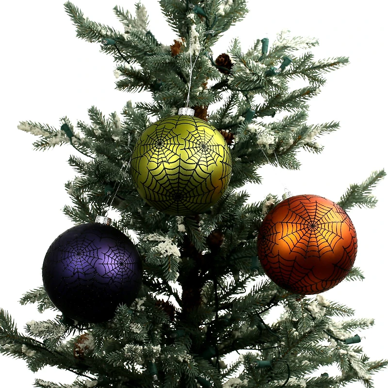 4.75" Spiderweb Ball Ornament Set by Ashland®
