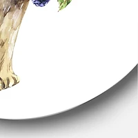 Designart - Wolf With Woodland Flowers