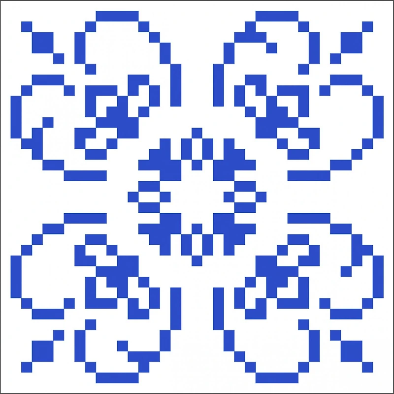 Diamond Dotz® Beginner Blue on White with Frame Diamond Facet Art Kit