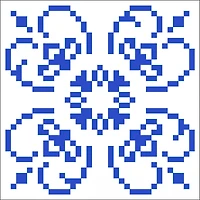 Diamond Dotz® Beginner Blue on White with Frame Diamond Facet Art Kit