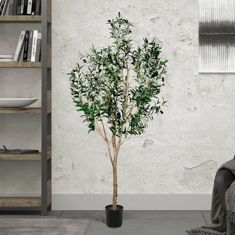 6ft. Potted Artificial Green Olive Tree