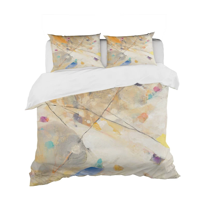 Designart 'Spring Minimalist Confetti II' Geometric Bedding Set