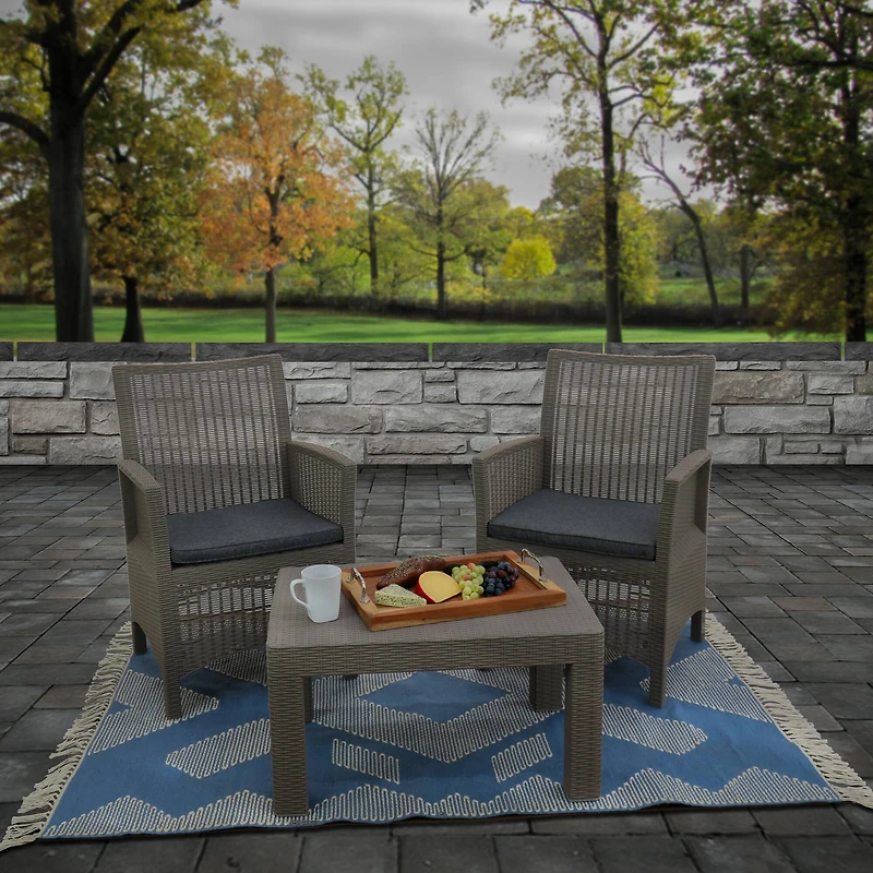 National Outdoor Living® Geometric Hand Woven Outdoor Rug