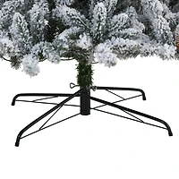 9ft. Pre-lit Flocked Livingston Fir Pinecones Artificial Christmas Tree with Clear Warm LED Lights