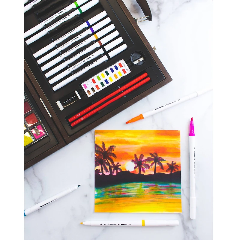 Art 101 Multimedia Illustration Wood Art Set