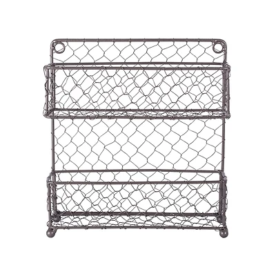 DII® 10" 2 Tier Chicken Wire Spice Rack