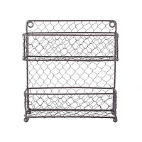 DII® 10" 2 Tier Chicken Wire Spice Rack