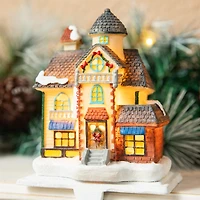 Glitzhome® 6" Lighted House Stocking Holder Set