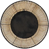 The Novogratz Brown Metal Handmade Weaved Frame Wall Mirror 28" x 1" x 28"