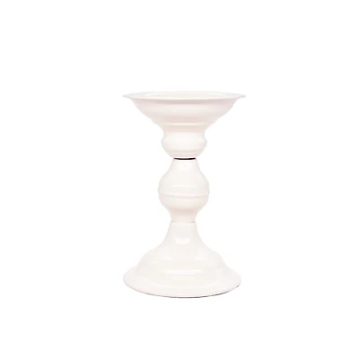 Cream Metal Pillar Candle Holder by Ashland
