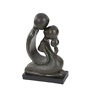 23" Brown Polystone Traditional Couple Sculpture