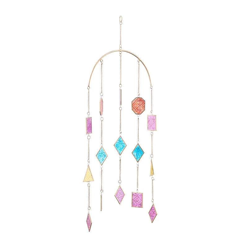 The Novogratz Multi Metal Contemporary Windchime, 34" x 14" x 2"