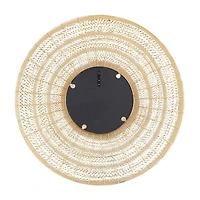 40" Brown Contemporary Metal Wall Mirror