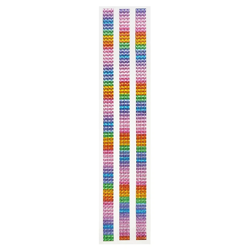 12 Packs: 3 ct. (36 total) Rainbow Border Bling Stickers by Recollections™