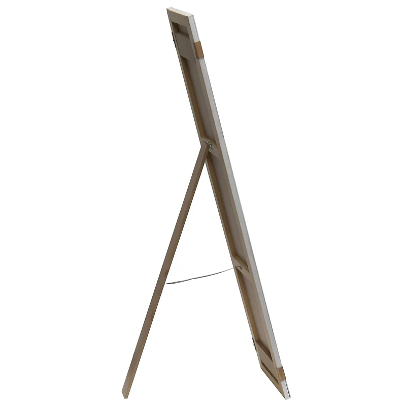 Elegant Designs™ 3.5ft. White Wash Home Porch Sign with 4 Floral Wreaths