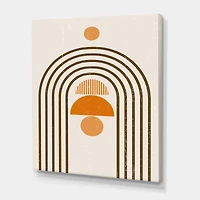 Designart - Abstract Rainbow Sun and Moon In Earth Tones IV