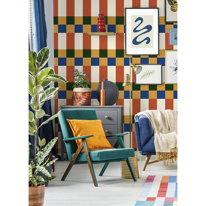 RoomMates Emily Rayna Framework Peel & Stick Wallpaper