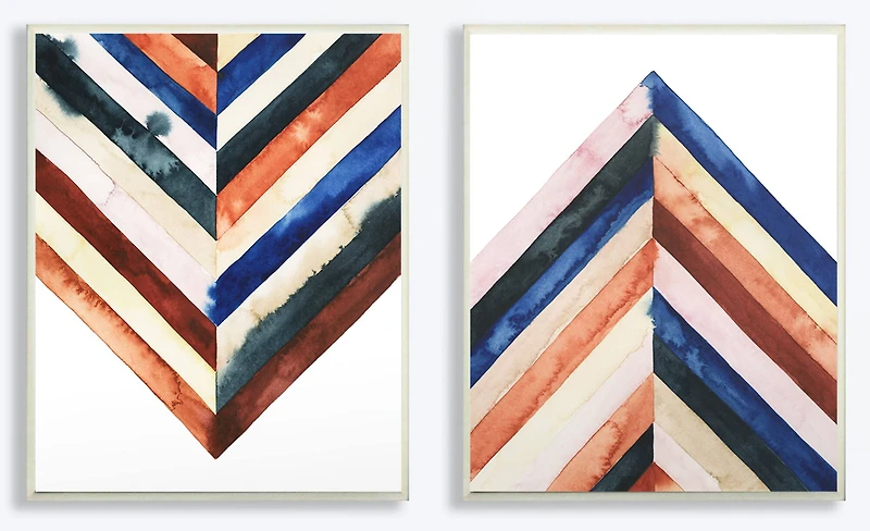 Stupell Industries Abstract Layered Shapes Wall Plaques, 2ct.