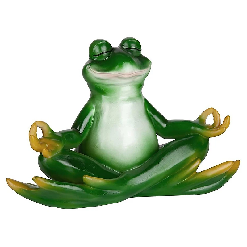 Design Toscano 12" Strike a Pose Zen Yoga Frog Statue