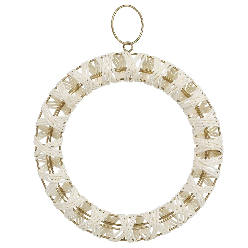 12" Natural Wrapped Paper & Metal Wreath Frame by Ashland®