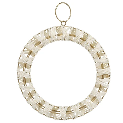 12" Natural Wrapped Paper & Metal Wreath Frame by Ashland®