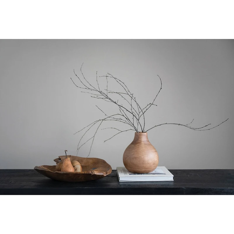 Hello Honey® Brown Paulownia Wood Vase
