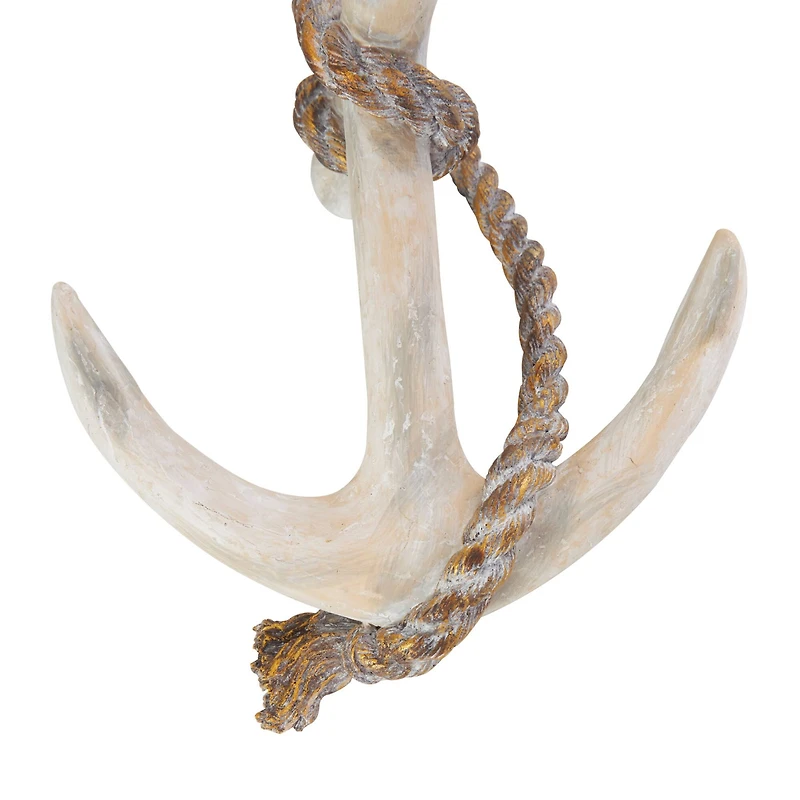 12" Anchor Distressed Sculpture with Rope
