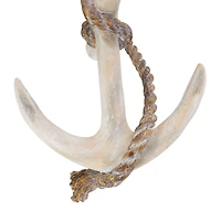 12" Anchor Distressed Sculpture with Rope