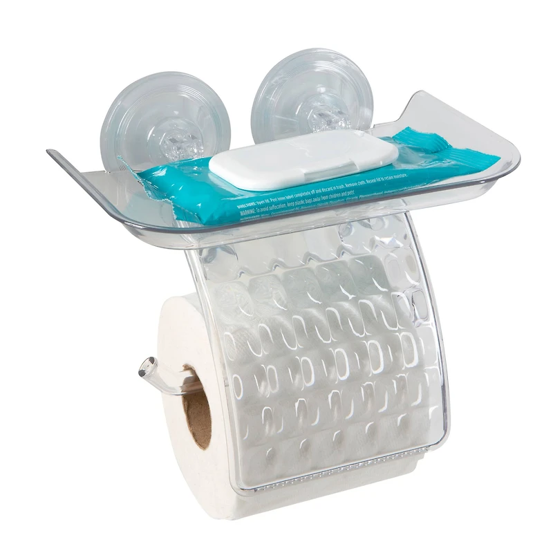 Bath Bliss Toilet Paper Dispenser with Cell Phone Holder Shelf