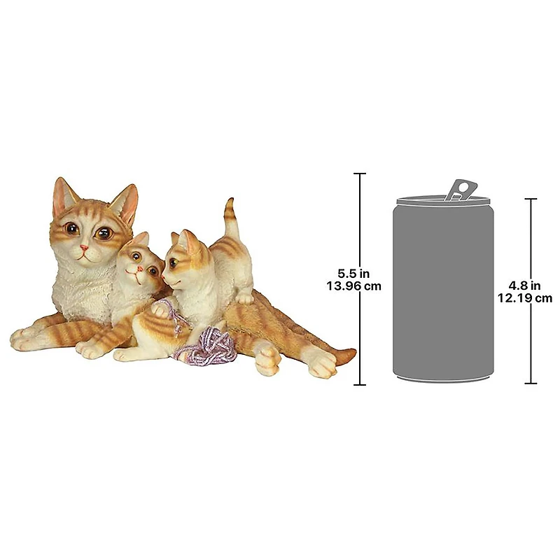 Design Toscano 5.5" Kitten Crowd Cat Family Statue