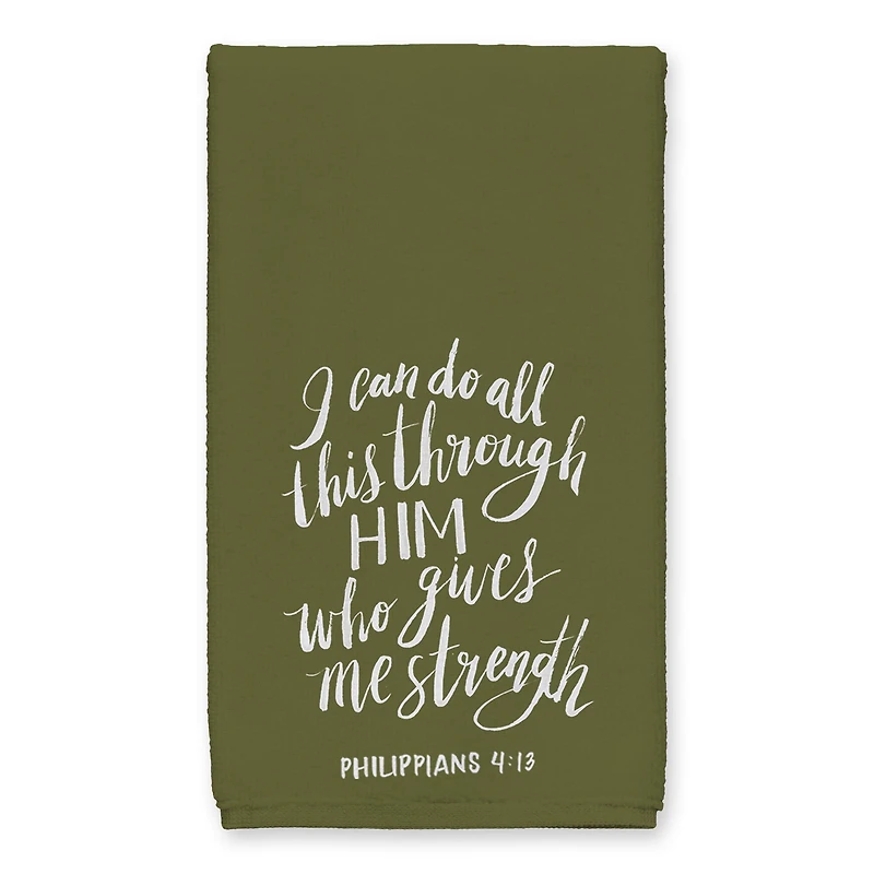 All Things Through Him Tea Towel Set