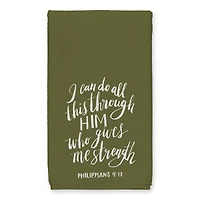 All Things Through Him Tea Towel Set