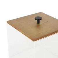 Clear & Brown Box Set with Brown Wooden Lids