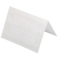 JAM Paper 4.875" x 3.375" Bright White with Pearl Border Thank You Cards & Envelopes Set